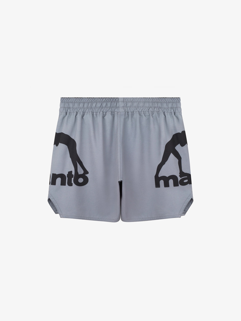 MANTO LOGO DUAL FIGHT SHORTS-grey